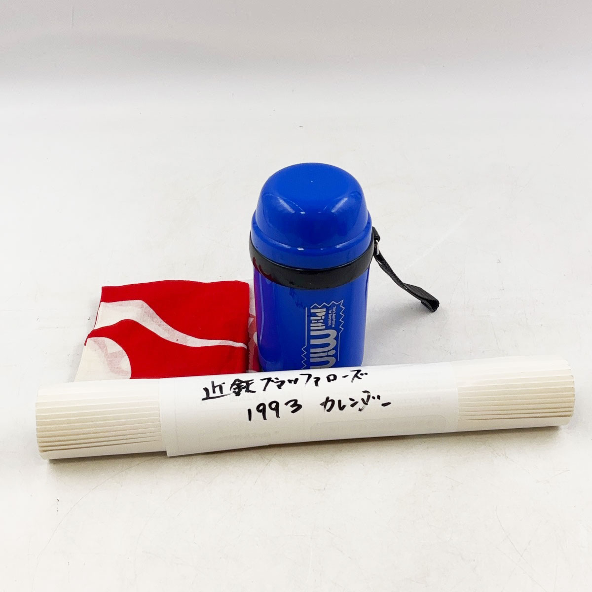【中古】近鉄バファローズ 水筒 ハンカチ 1993年カレンダー プロ野球