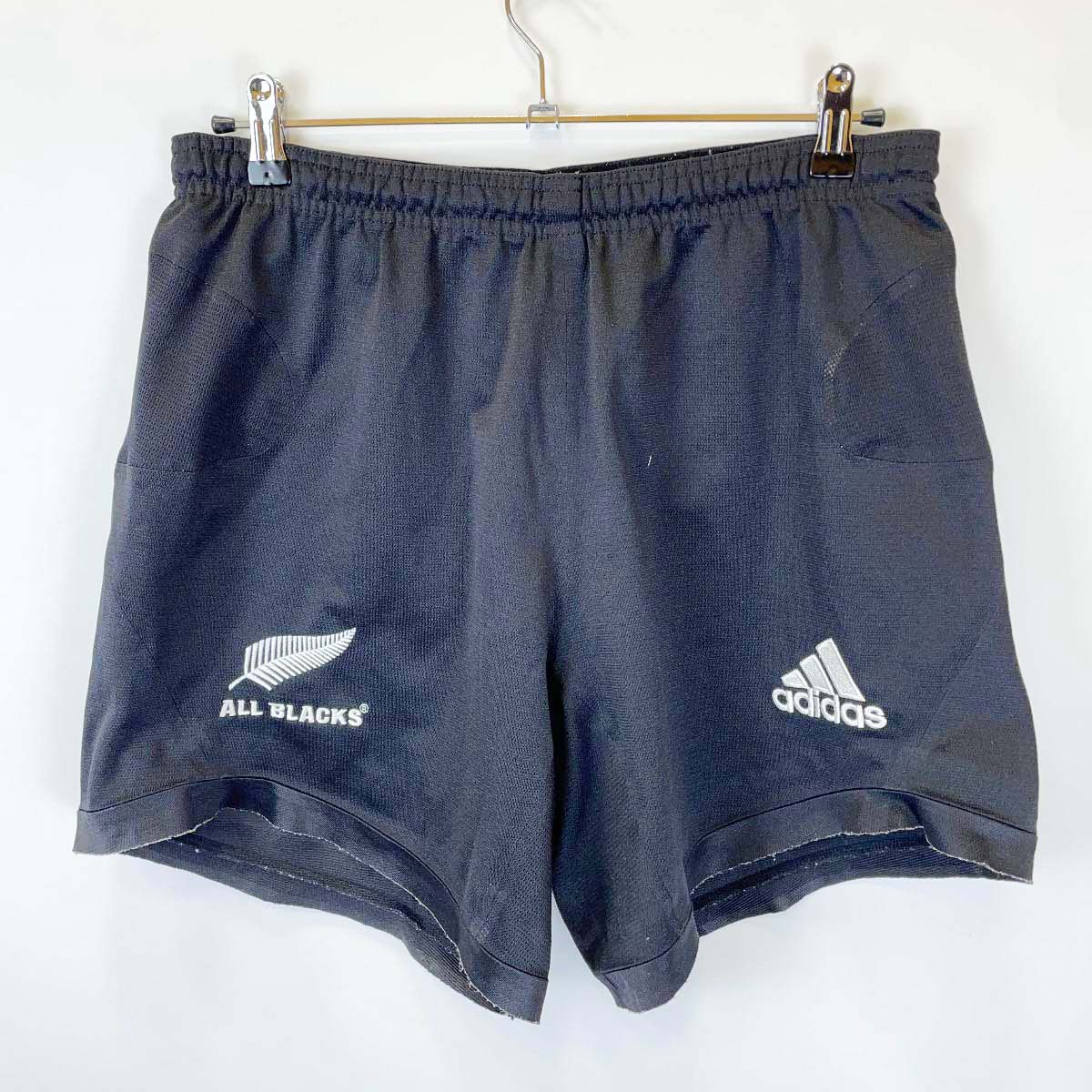 【中古】アディダス ALL BLACKS オールブラックス AIG ラグビーショーツ ショート...