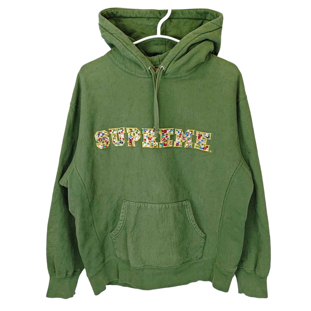 【中古】シュプリーム 20AW Jewels Hooded Sweatshirt M グリーン メンズ Supreme スウェットパーカー プルオーバーフーディ...