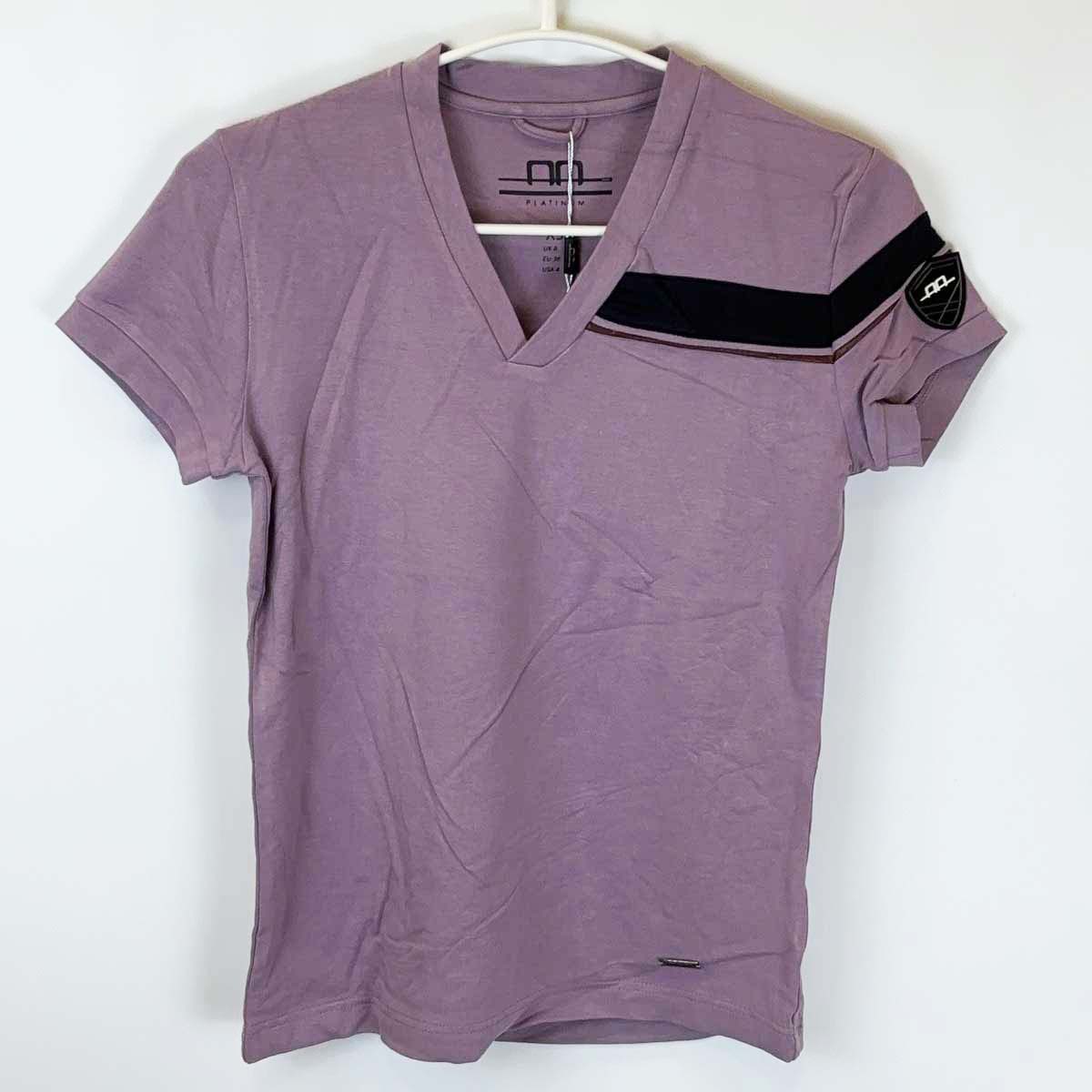 【中古・未使用品】HORSEWARE 半袖 VネックTシャツ XS パープル レディース 乗馬 馬術