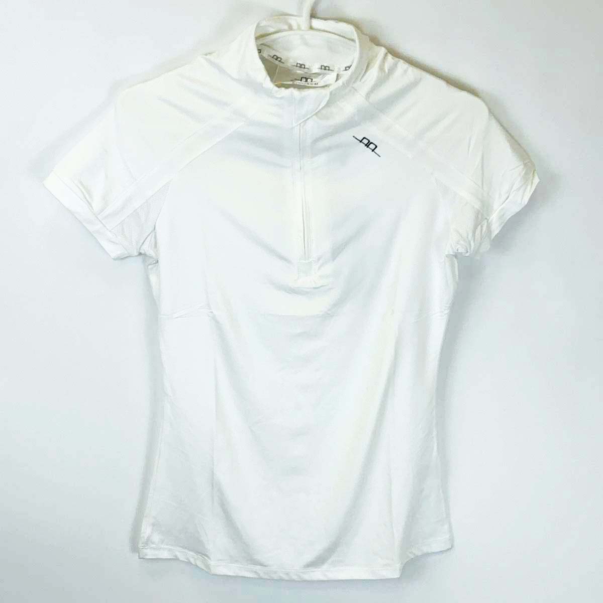 【中古】Horseware AA Platinum ハーフジップ 半袖 ライディングシャツ XS ホワイト レディース 乗馬 ..