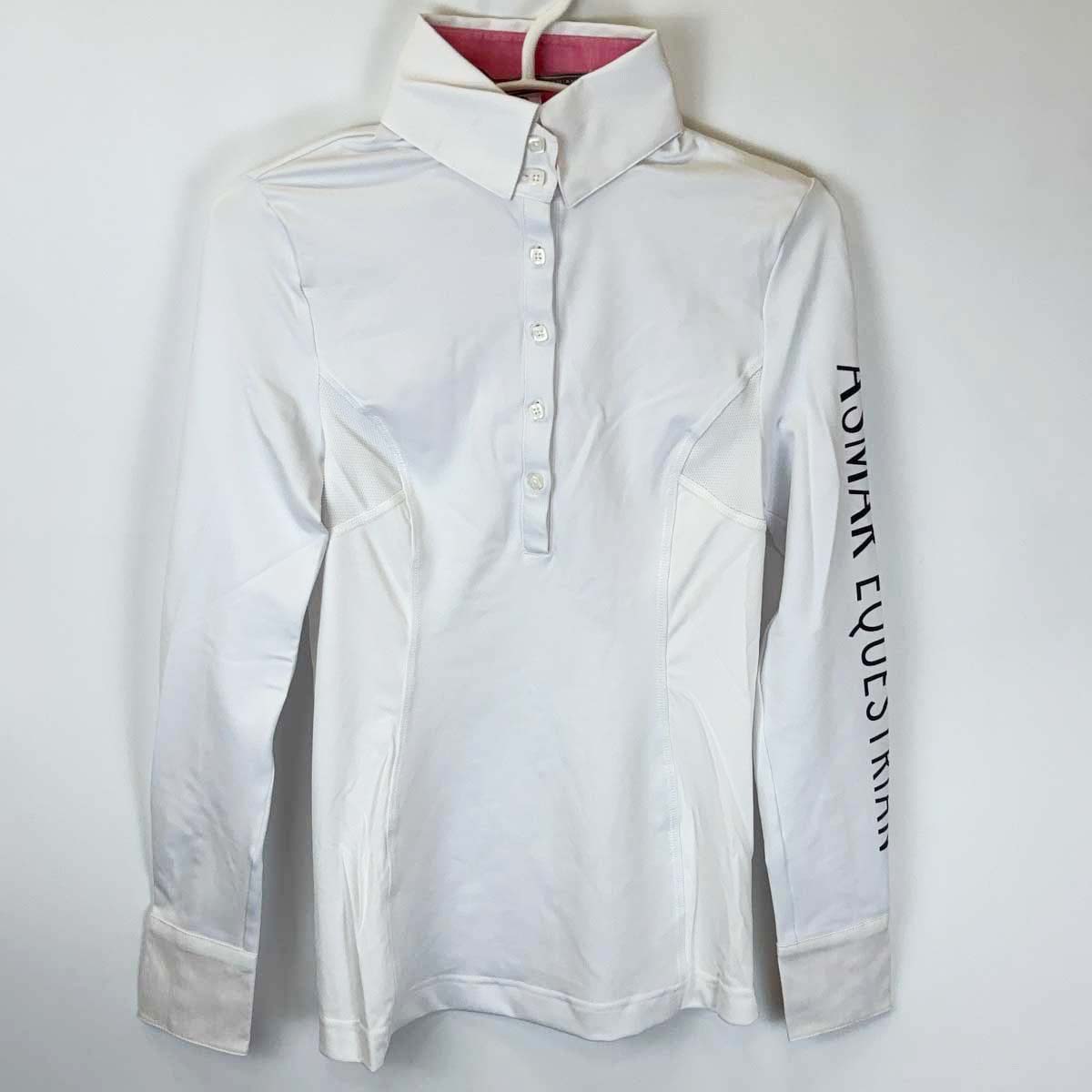 【中古・未使用品】NOEL ASMAR ノエルアスマール 長袖 ライディングシャツ ポロシャツ XXS ホワイト レ..