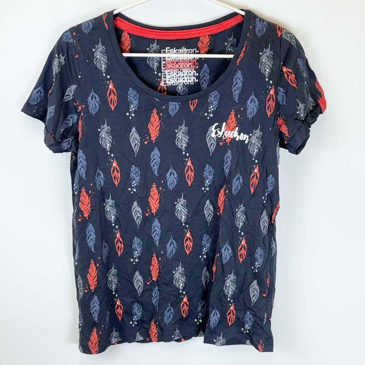 【中古・未使用品】ESKADRON エスカドロン 半袖Tシャツ LULU S ブルー レディース 乗馬 馬術