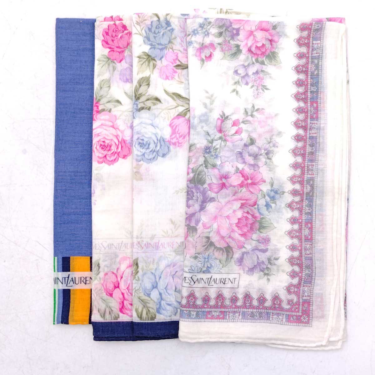 【中古】[4点セット] イヴ・サンローラン ハンカチ レディース Yves Saint Laurent　YSL