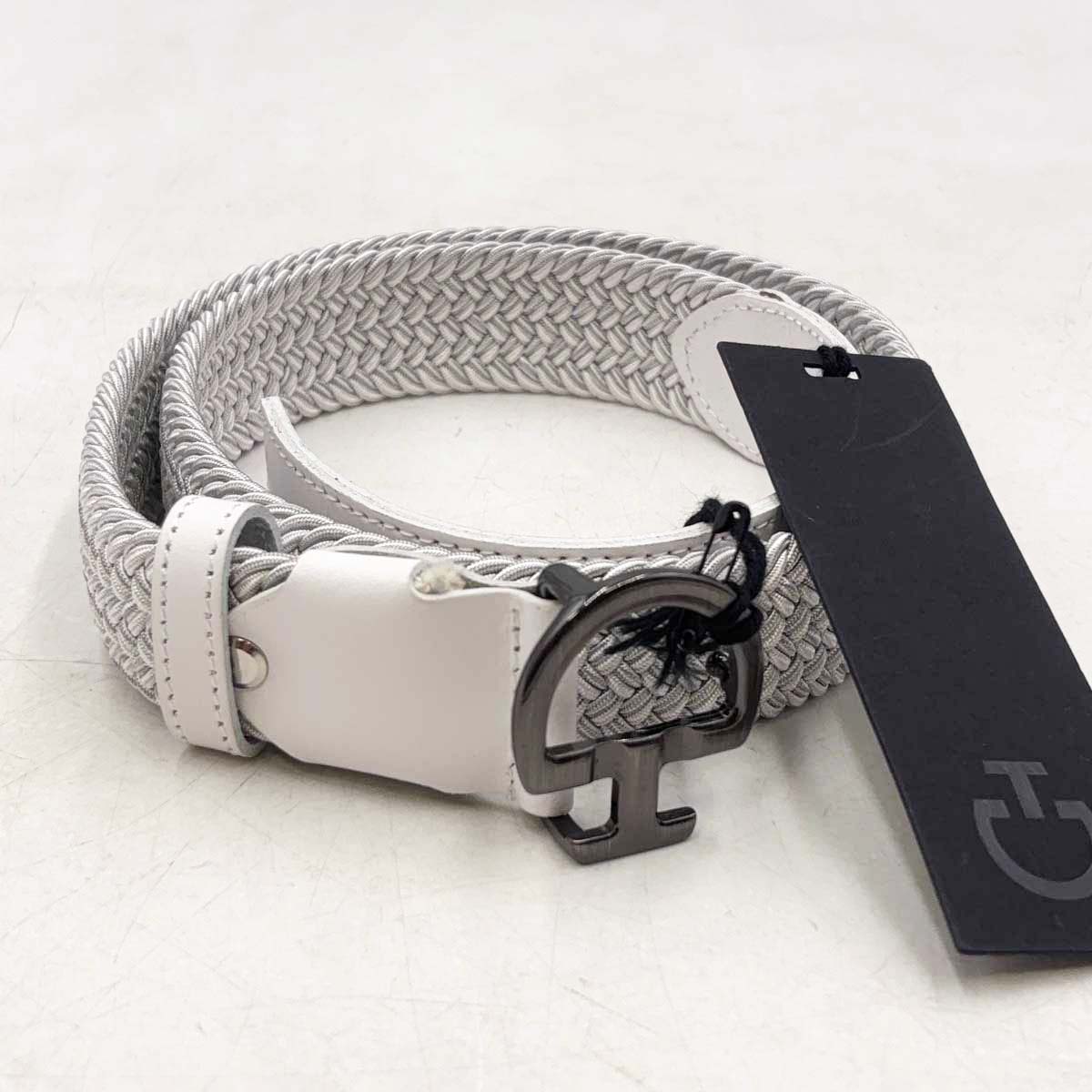 【中古・未使用品】CAVALLERIA TOSCANA カヴァレリア トスカーナ ベルト Elastic Belt CT Clasp L ホワ..