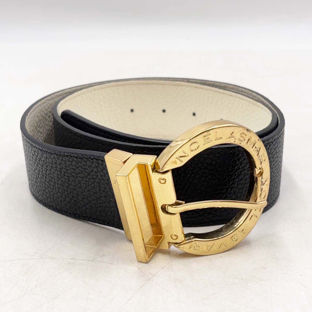 【中古】NOEL ASMAR ノエルアスマール ベルト レザー ブラック ユニセックス 乗馬 馬術