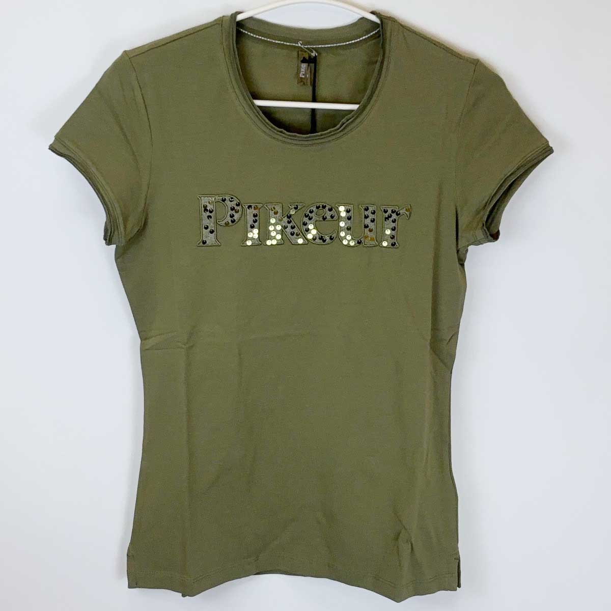 【中古・未使用品】ピカー 半袖Tシャツ ライディングシャツ LINNEA 36 グリーン 323100 レディース PIK..