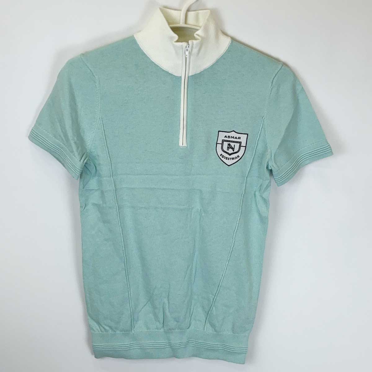 【中古・未使用品】NOEL ASMAR ノエルアスマール ハーフジップ 半袖 ライディングシャツ XS アクア AE2..