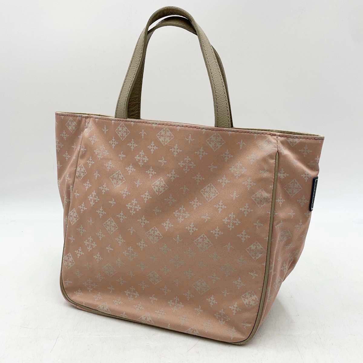 【中古】ラシット RUSSET トートバッグ モノグラム ピンク レディース