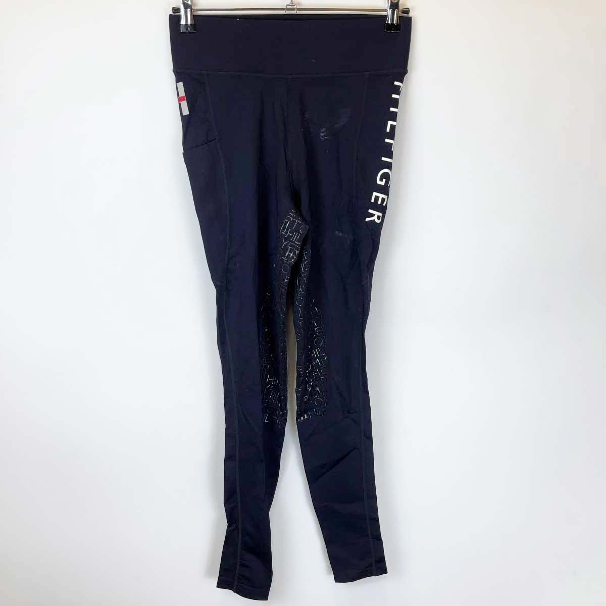 【中古】トミーヒルフィガー レギンス フルグリップ M ネイビー レディース TOMMY HILFIGER 乗馬ズボン 馬術