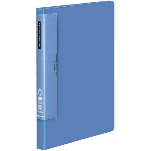 コクヨ クリヤーブックWC　固定式A4縦40P青4冊