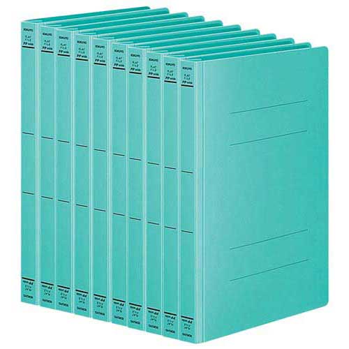 コクヨ フラットファイル<PPワイド> A4縦 緑 10冊