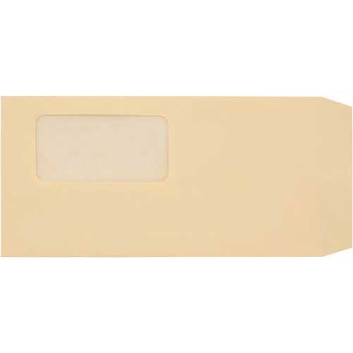 キングコーポレーション 長6 窓付封筒テープのり付き クラフト 500枚