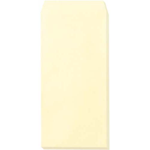 キングコーポレーション ソフトカラー封筒 長3 〒枠無 クリーム 100枚