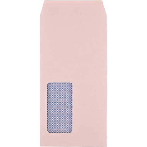 キングコーポレーション 地紋入窓付封筒 長3 ピンク 100枚