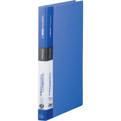 キングジム シンプリーズクリアF差替青A4縦背幅25mm10冊