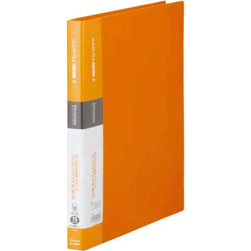 キングジム シンプリーズクリアーF差替式橙A4縦背幅25mm