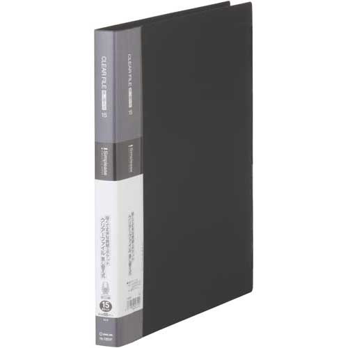 キングジム シンプリーズクリアF差替黒A4縦背幅25mm10冊