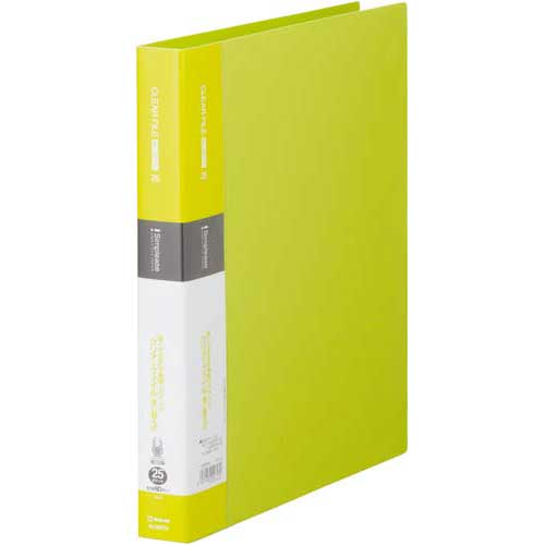 キングジム シンプリーズクリアーF差替式黄緑A4縦背幅36mm