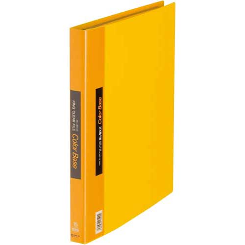 キングジム カラーベース差替式黄A4縦背幅25mm30穴3冊