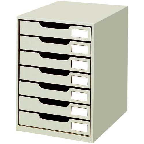 コクヨ レターケーススチール引き出しタイプA4縦 片引7段