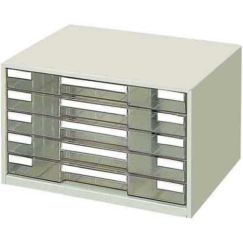 コクヨ レターケース透明プラスチック引出しタイプB4横5段