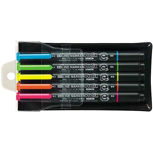 コクヨ 蛍光マーカープリフィクスツイン 5色セット