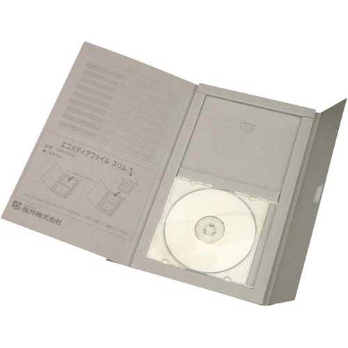 桜井 エコメディアファイル スリム A4 グレー 25冊