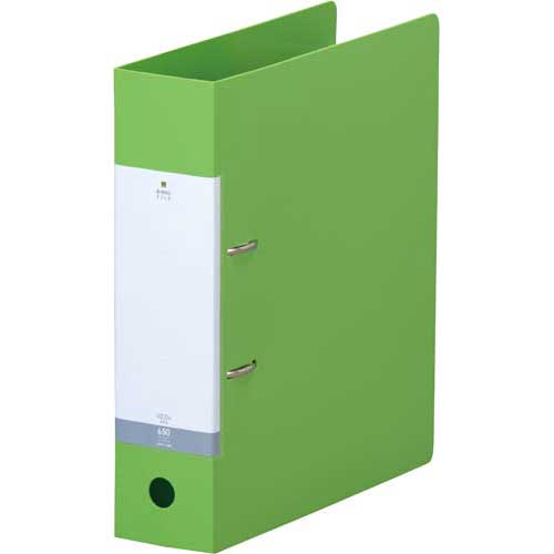 リヒトラブ Dリング2穴ファイル 黄緑 A4縦 背幅74mm