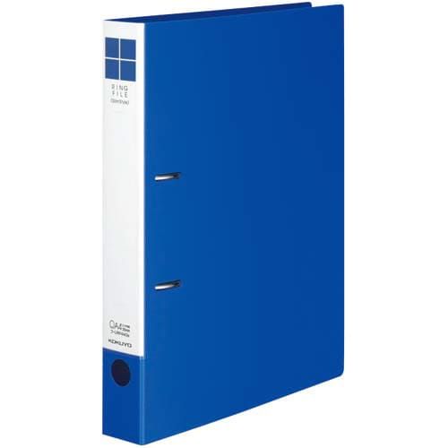 コクヨ リングファイルスリムスタイル青A4縦背幅42mm10冊