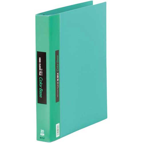 キングジム カラーベース差替式緑A4縦背幅40mm30穴3冊