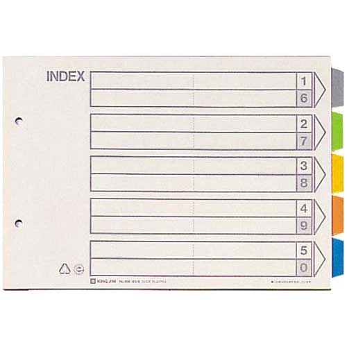 キングジム カラーインデックス A3横 5山 10組