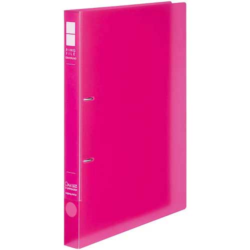 コクヨ リングファイルスリムS透明 桃A4縦背幅27mm 5冊