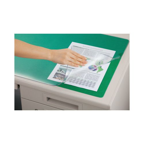 カウネット デスクマット 透明/厚手 下敷付 1395×695