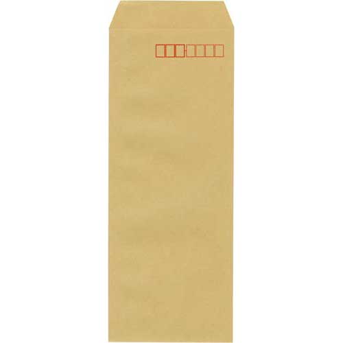 カウネット クラフトテープ付封筒 長4〒 70g 3000枚