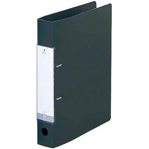 リヒトラブ Dリング2穴ファイル 黒A4縦背幅46mm