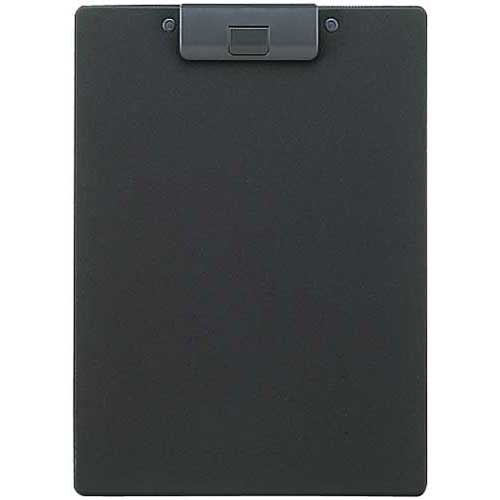 リヒトラブ クリップボード(捺印対応)A4縦 黒