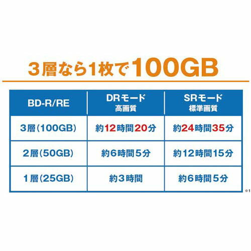 ソニー BD−RE録画用　100GB　2倍速　10枚
