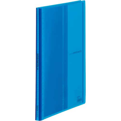 キングジム クリアーF　パタント（透明）20P　A4縦　青