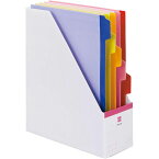 「カウコレ」プレミアム 5分類ファイルボックス　A4縦　ピンク　10個
