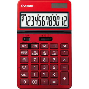 キヤノン 電卓 カラー KS−1220TU レッド