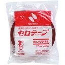 ニチバン 着色セロテープ 赤 18mm×35m 10巻