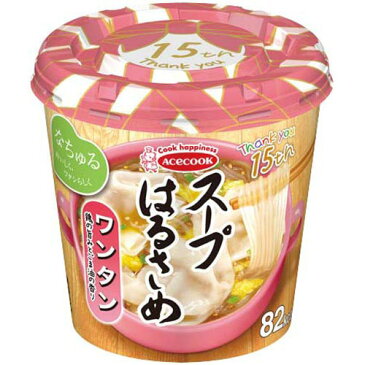 エースコック スープはるさめ ワンタン 6個入