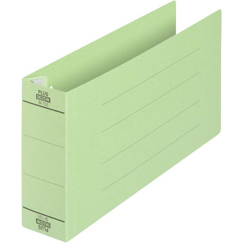 プラス フラットファイル厚とじ500 統一伝票 グリーン10冊