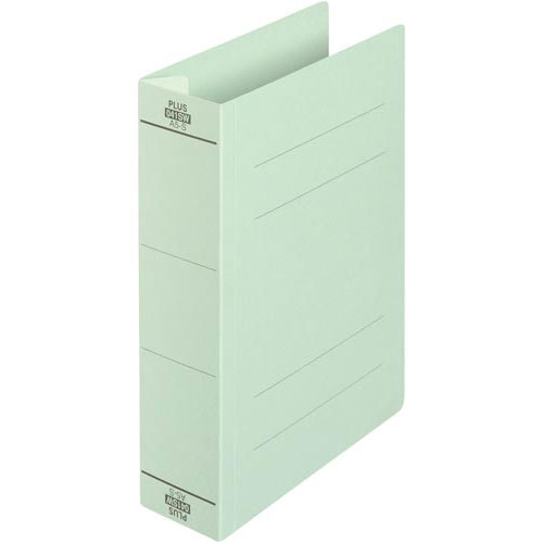 プラス フラットファイル 厚とじ500 A5縦 ブルー 1冊