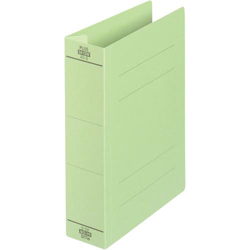 プラス フラットファイル 厚とじ500 A5縦 グリーン 1冊