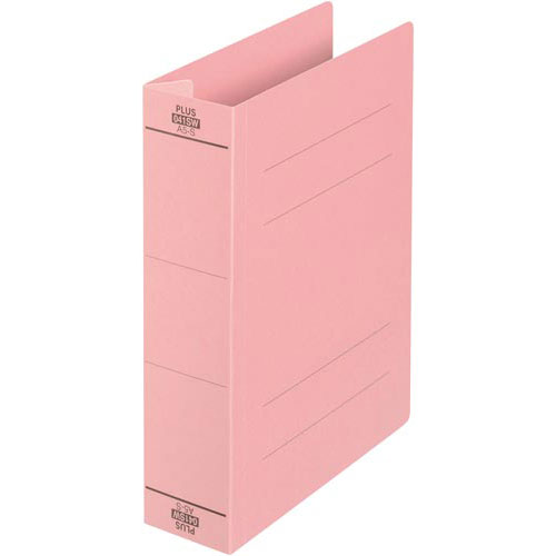 プラス フラットファイル 厚とじ500 A5縦 ピンク 1冊