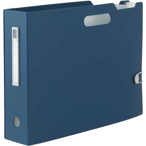 リヒトラブ ドキュメントボックス ヨコ A4 ネイビー