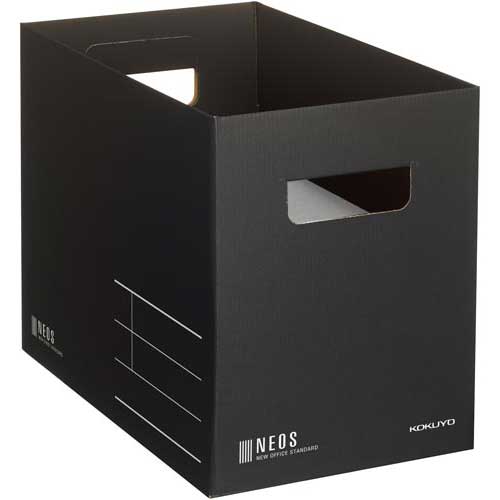 コクヨ 収納ボックス＜NEOS＞Mサイズ　黒　10個