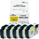 カシオ ネームランド 黄色テープ 18mm 黒文字 5個入